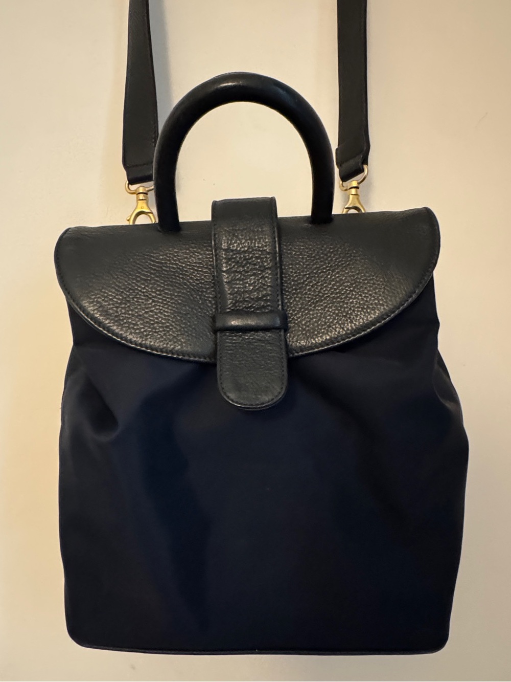 Coccinelle - Navy Top-Handle Convertible Crossbody Bag